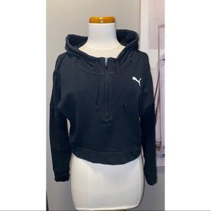 Puma Cropped Hoodie - Sz S
